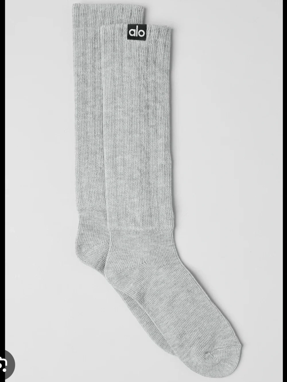 ALO Yoga Heather Grey Athletic Scrunch Socks